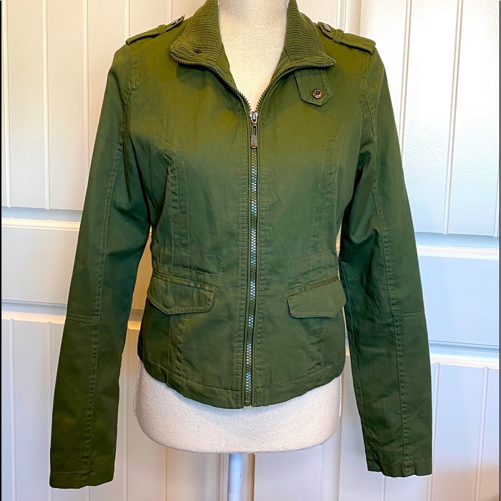 New!  Adorable Army Green Therapy Military Jacket